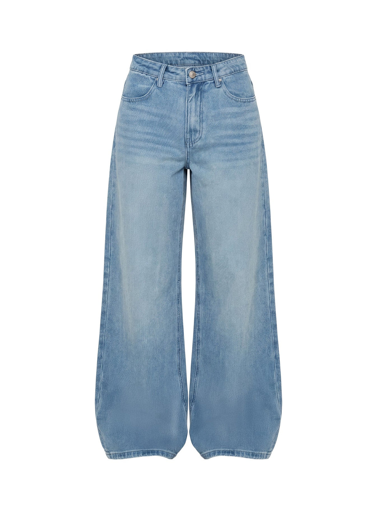 Naylor Mid Rise Wide Leg Jeans Light Blue Wash