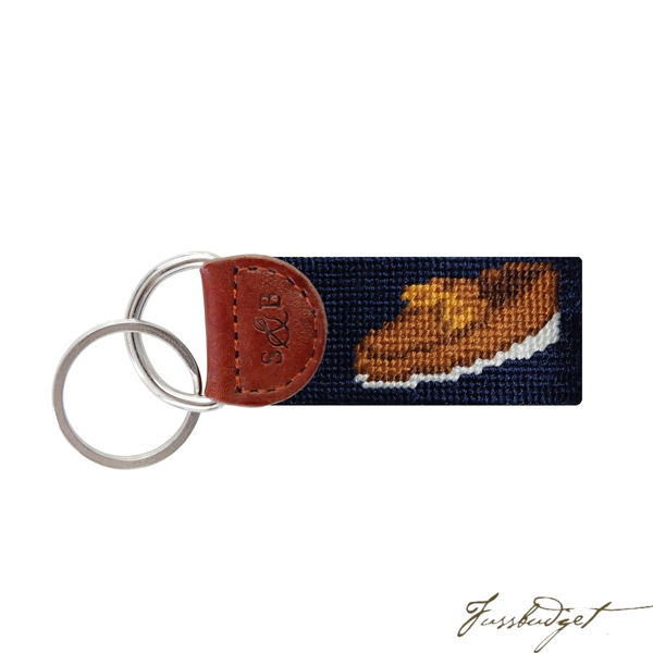 Boat Shoe Needlepoint Key Fob-Fussbudget.com