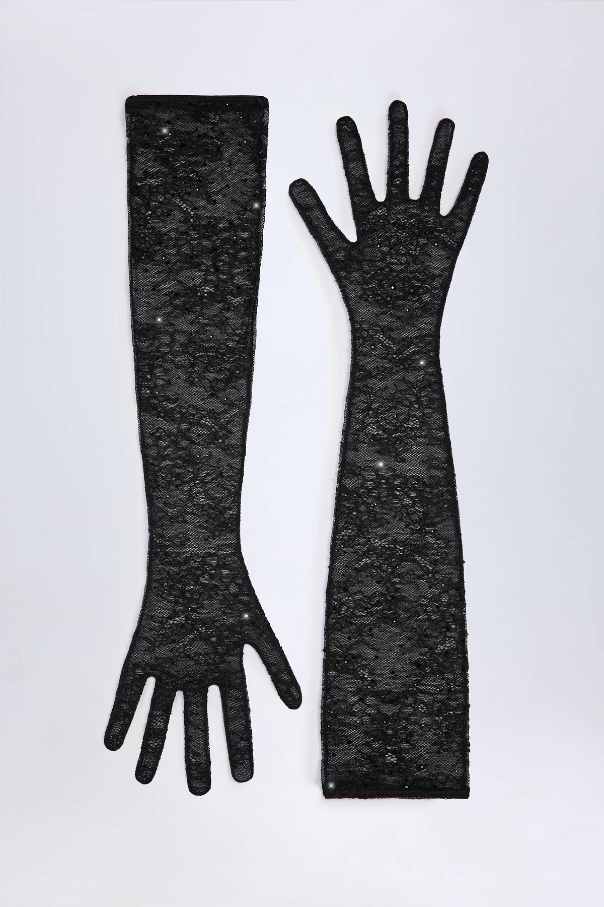 Lace Gloves in Black
