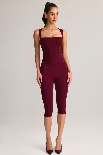 Modal Square-Neck Top in Wine