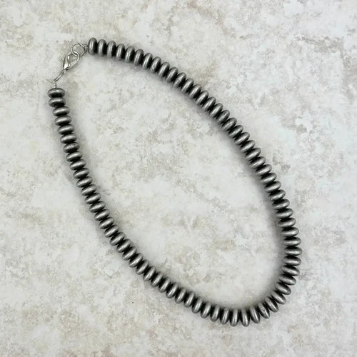 16" 10mm Navajo Inspired Rondelle Bead Necklace