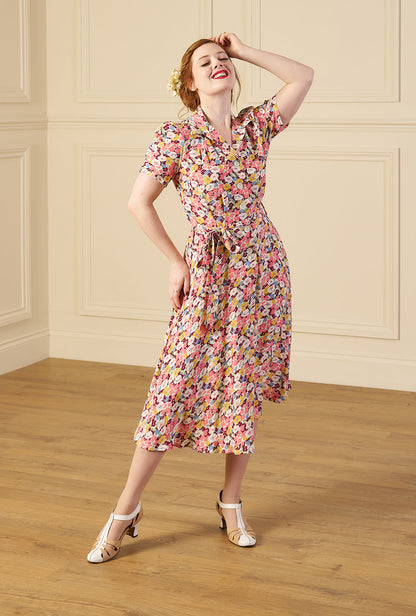 1940s Shirt-Waister Dress - Spring Parade