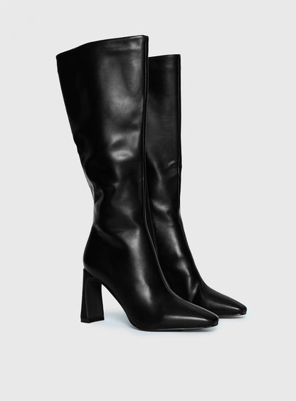 Sawyer Knee High Boots Black