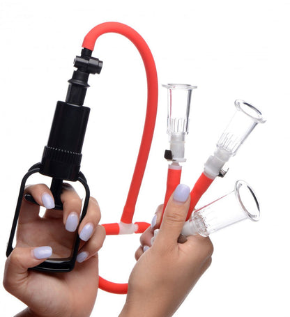 3-Way Suck Her Nipple and Clit Pump System 1