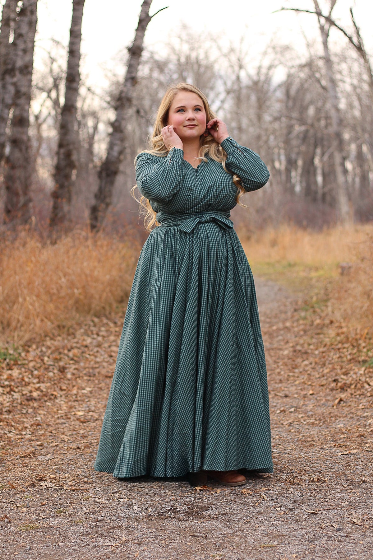 Spruce Gingham ~ Wildwood Maxi