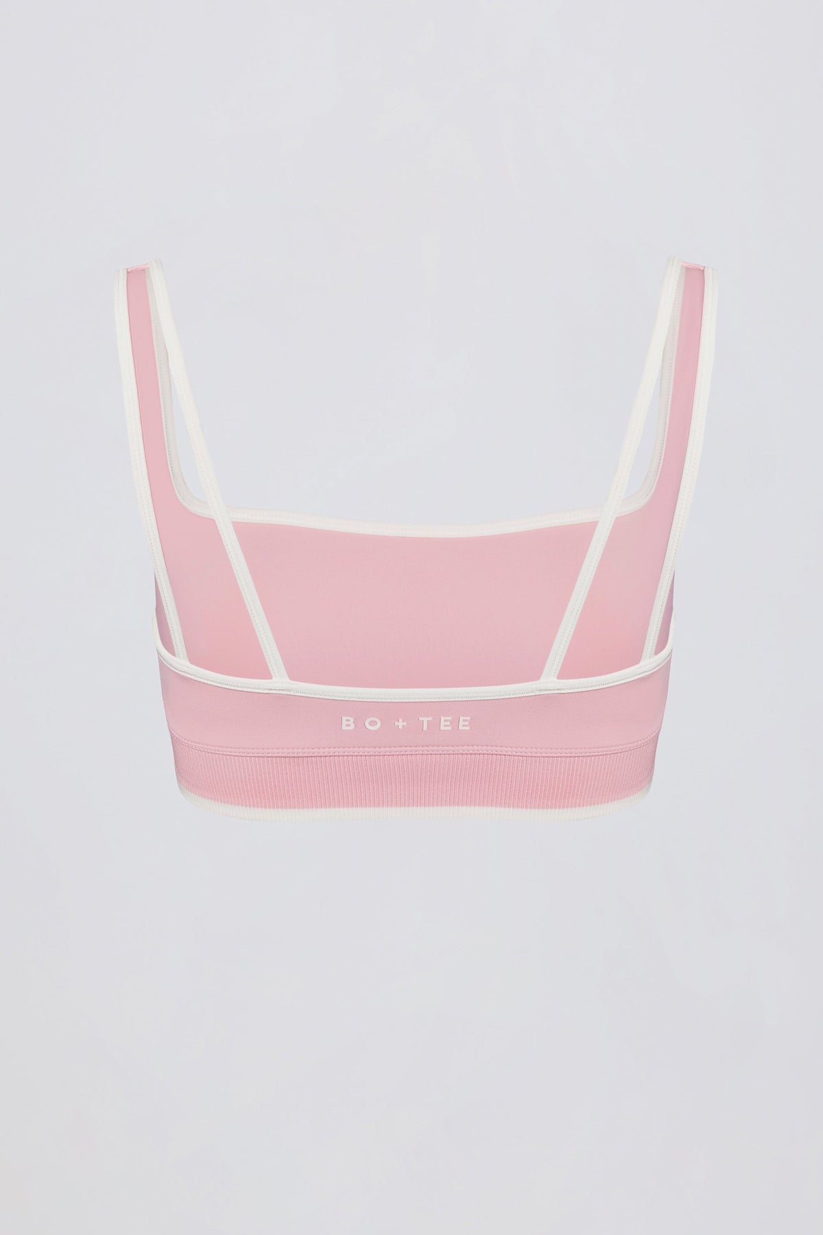 Soft Active Contrast Sports Bra in Powder Pink