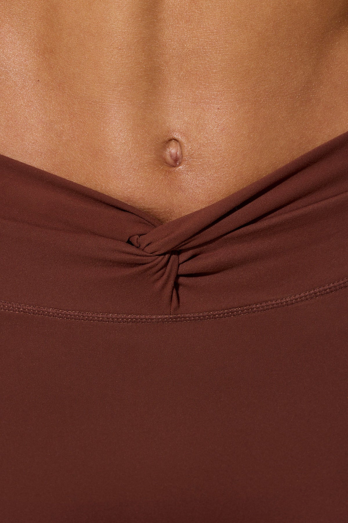 Full Length Leggings with Pockets in Brown