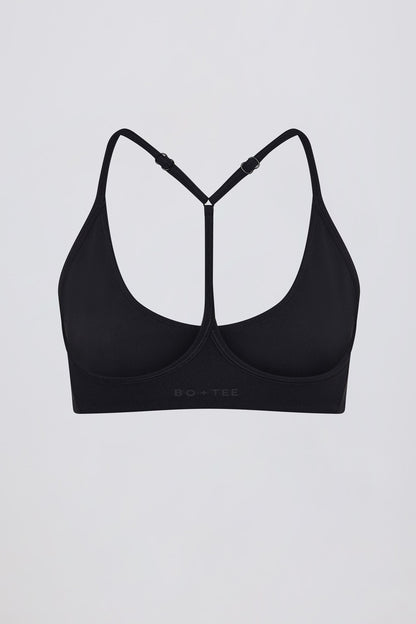 Soft Active Racerback Sports Bra in Black