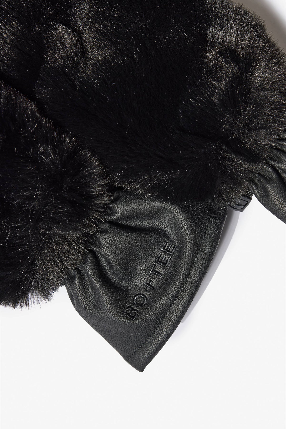 Faux-Fur Gloves in Black