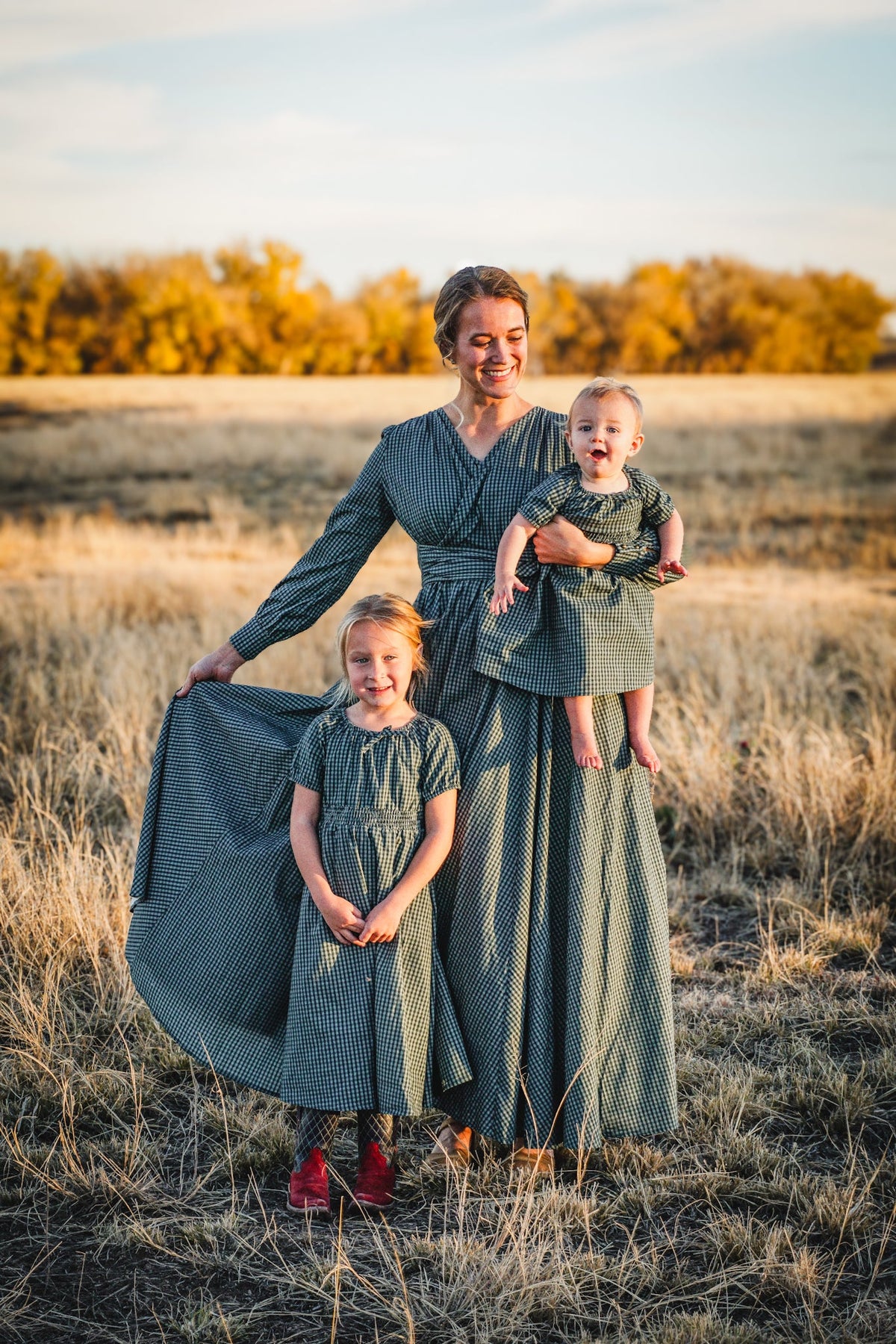 Spruce Gingham ~ Wildwood Maxi