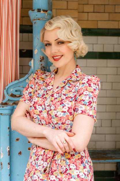 1940s Shirt-Waister Dress - Spring Parade