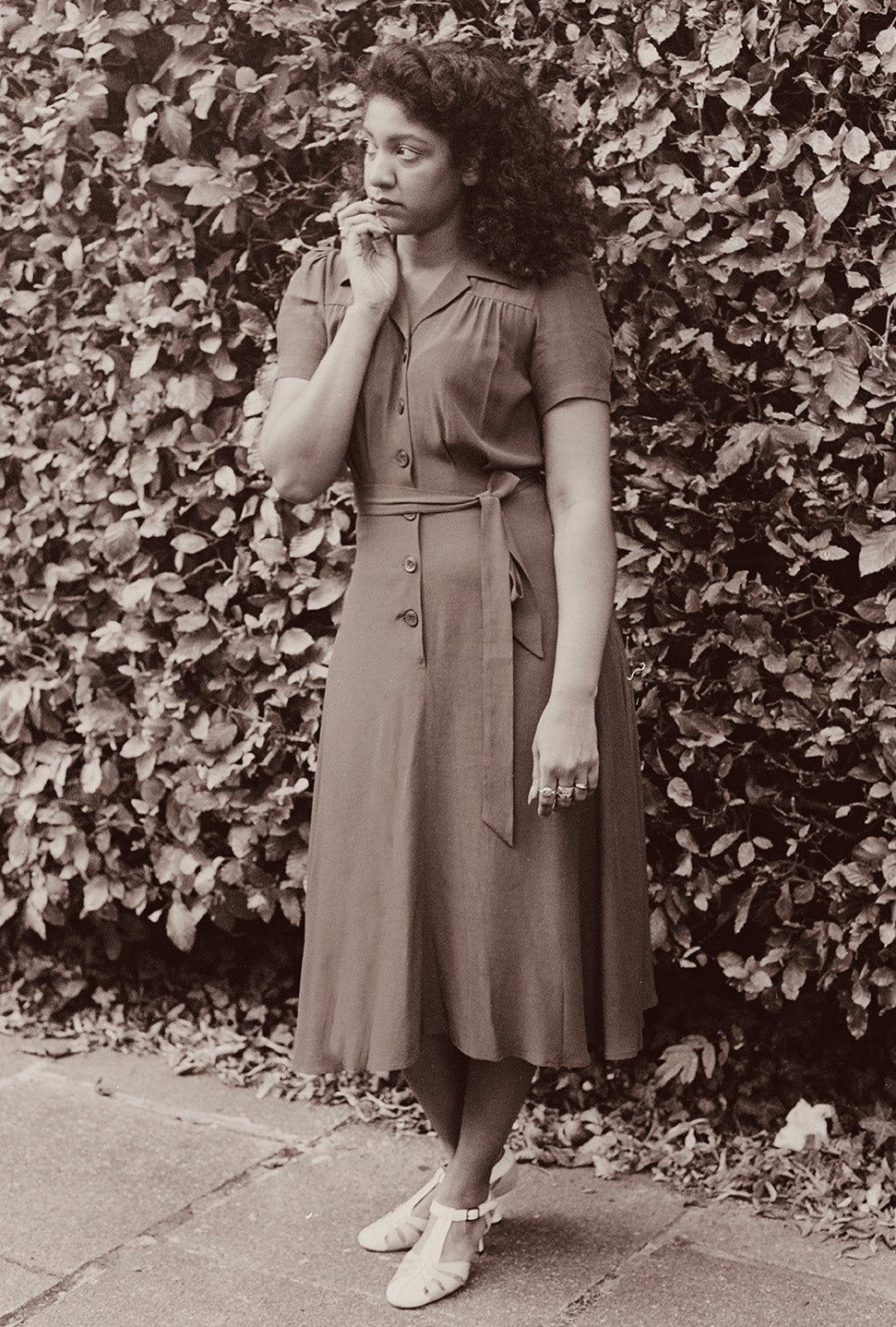 1940s Shirt-Waister Dress - Port
