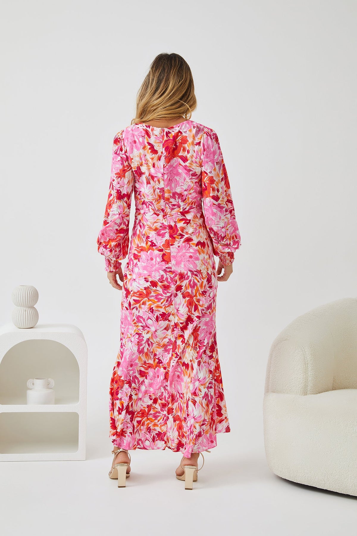 Mallarey Multi Floral Dress | Women's Floral Midi Dress