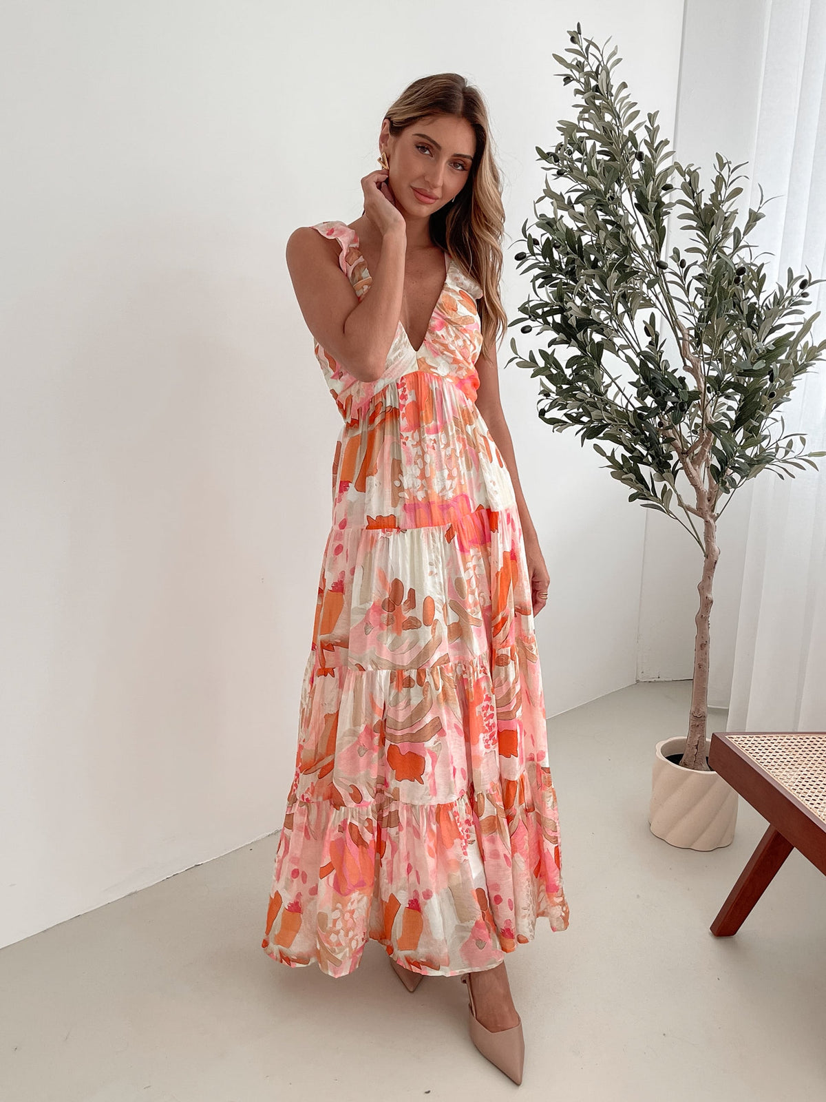 Mariel Pink Floral Dress | Women's Floral Mini Dress