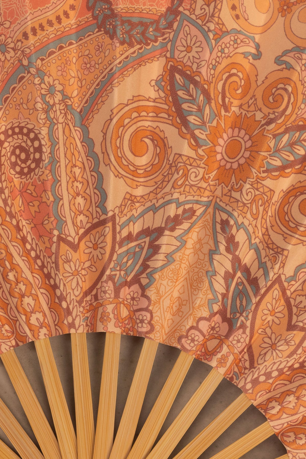 Folding Hand Fan in Paisley Print