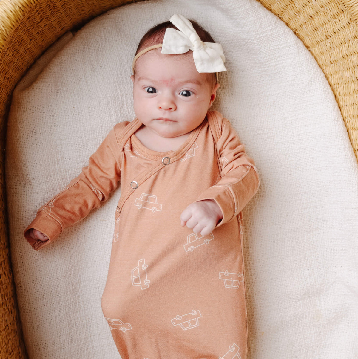 Newborn Knotted Gown - Cooper