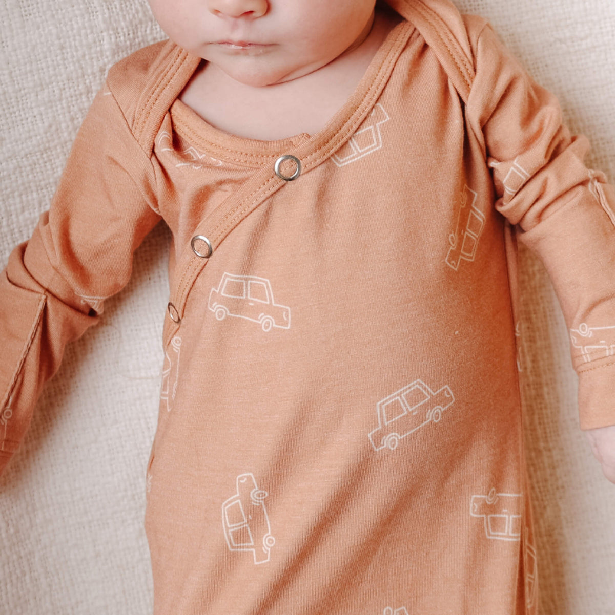 Newborn Knotted Gown - Cooper