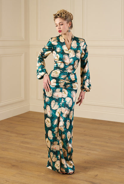 1940s Veronica Evening Gown - Celestial Bloom