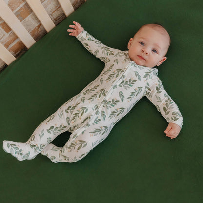 Zip-Up Footie Pajama - Fern