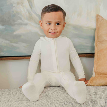 Zip-Up Footie Pajama - Cru