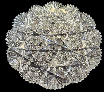 ABP cut glass dish antique crystal Flashy