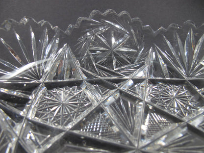 ABP cut glass low bowl American brilliant - O'Rourke crystal awards & gifts abp cut glass