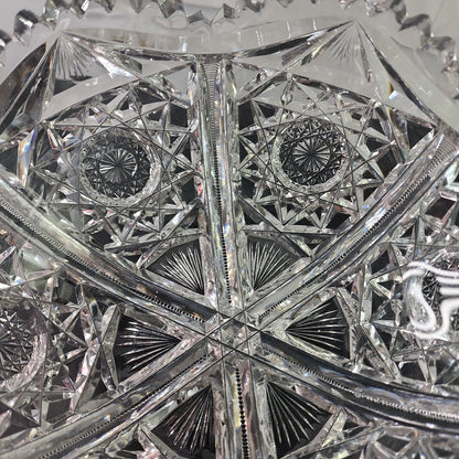 ABP cut glass signed Hawkes bowl American