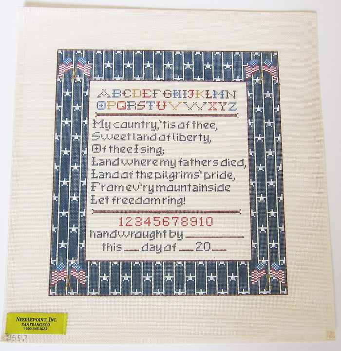 Needlepoint Americana Sampler Canvas