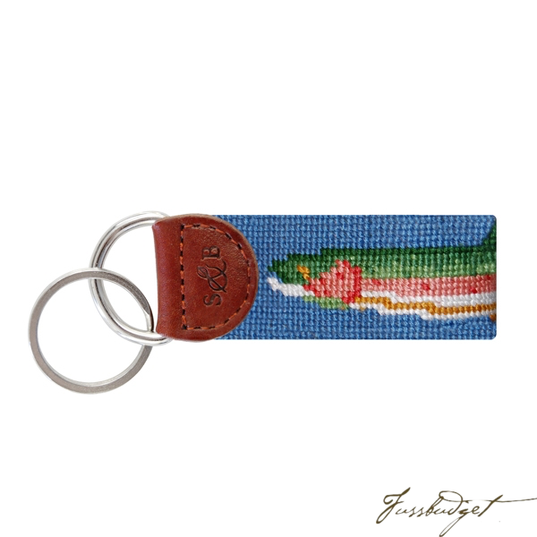 Big Trout Needlepoint Key Fob-Fussbudget.com