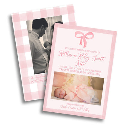Bow Birth Announcement