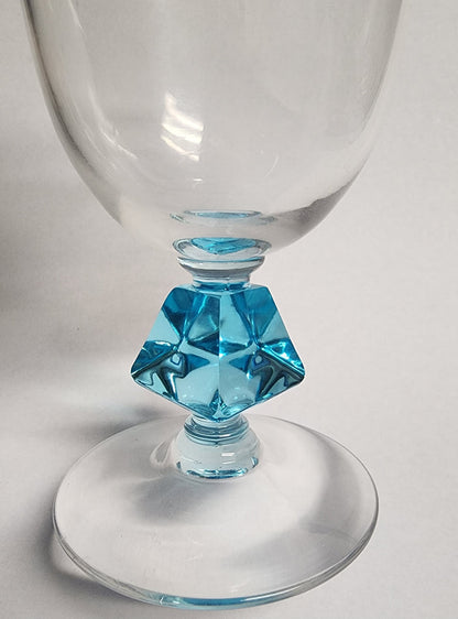 Bryce Aquarius dessert blue Crystal 2 piece's