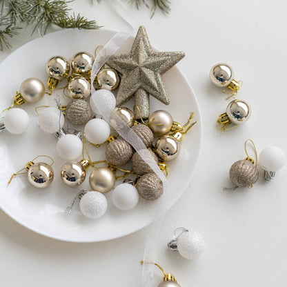 Bulk 30pcs Christmas Balls Set with Glitter Star Treetop Hanging Ornaments  Wholesale