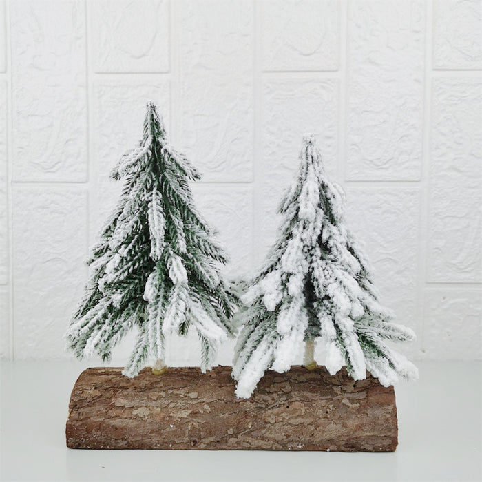 Bulk 8" Artificial Cedar Xmas Tree with Base for Party Tabletop Decor Wholesale