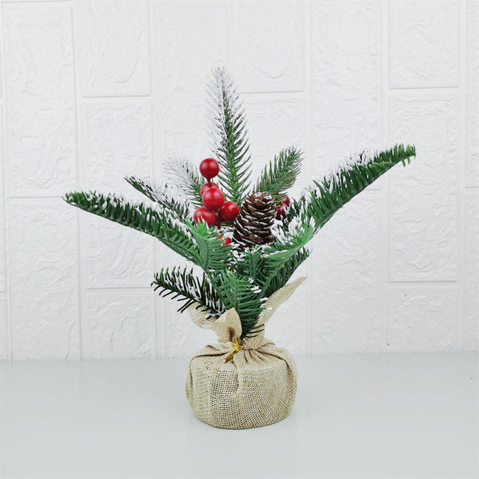 Bulk Artificial Plant Ornaments with Pine Cone Red Fruit Stems for Xmas Party Decor Wholesale