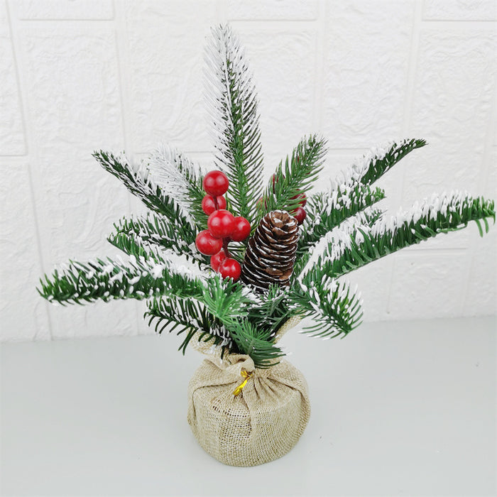 Bulk Artificial Plant Ornaments with Pine Cone Red Fruit Stems for Xmas Party Decor Wholesale