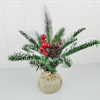 Bulk Artificial Plant Ornaments with Pine Cone Red Fruit Stems for Xmas Party Decor Wholesale