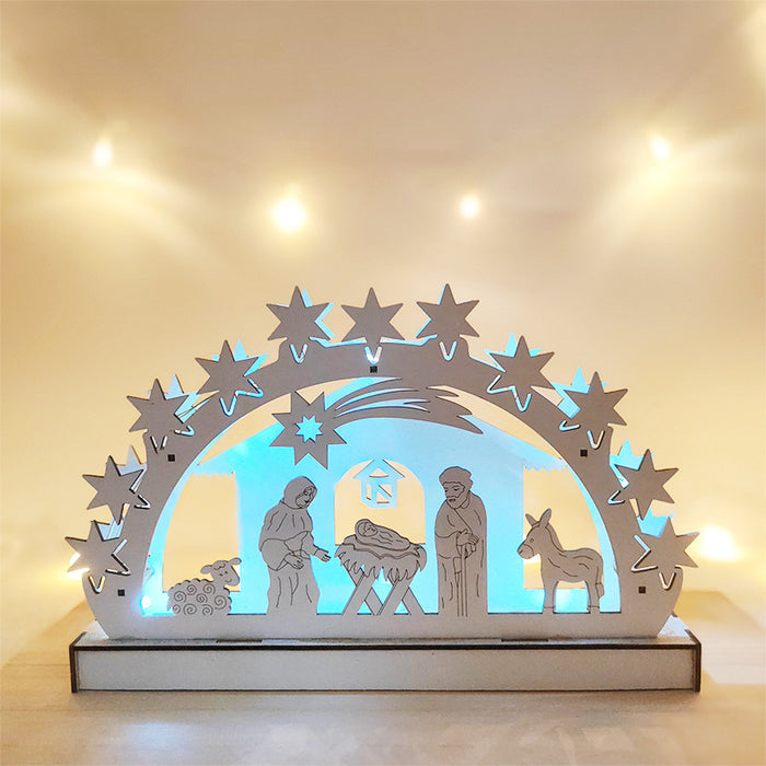 Bulk Glow Nativity Scene Ornament for Home Tabletop Mantel Decor Wholesale