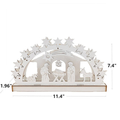 Bulk Glow Nativity Scene Ornament for Home Tabletop Mantel Decor Wholesale