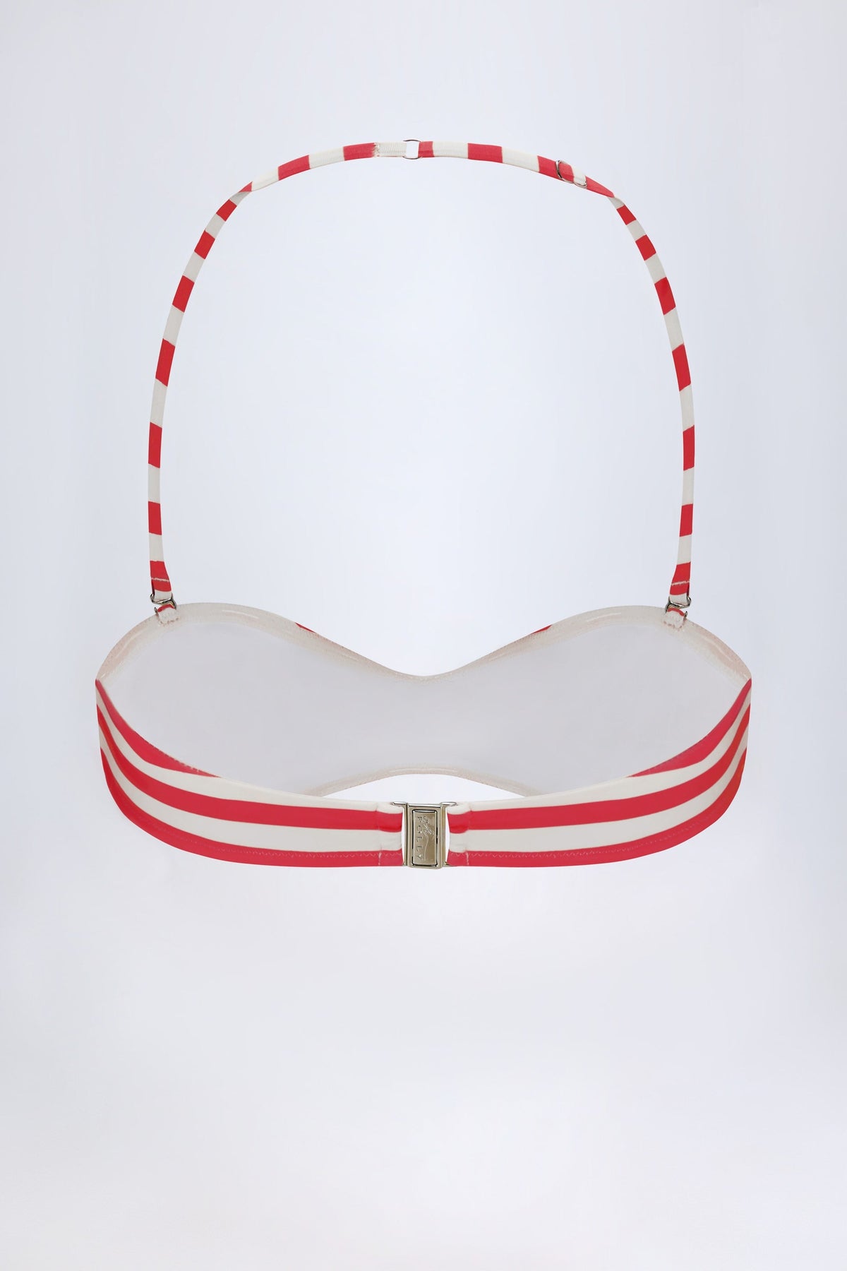 Multiway Bikini Top in Cherry Red Stripe