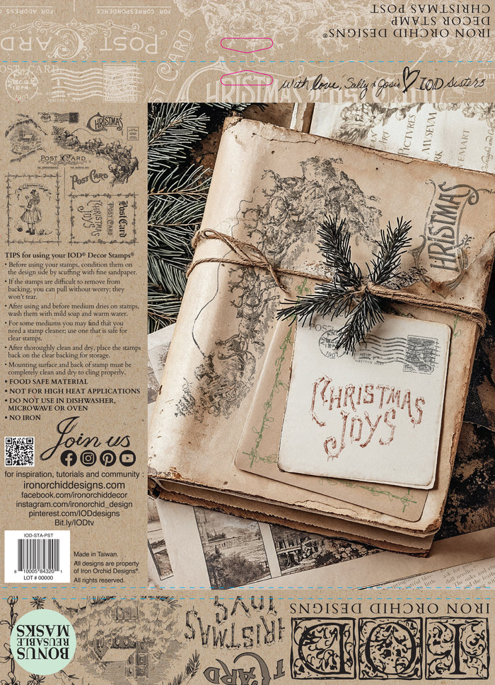 Christmas Post Decor Stamp