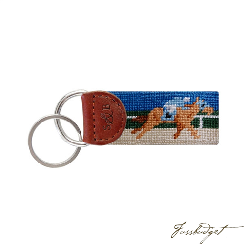 Derby Needlepoint Key Fob-Fussbudget.com
