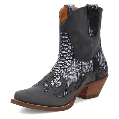 Dingo Women's Cobra Kiss Leather Bootie in Black