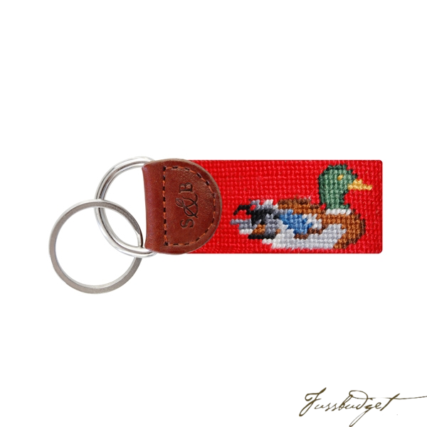Ducks Needlepoint Key Fob-Fussbudget.com