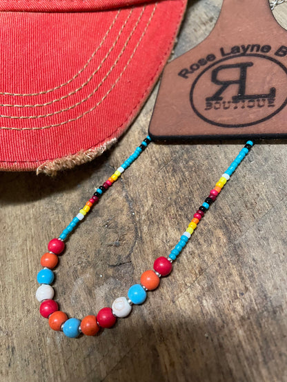 Fiesta Serape Short necklace