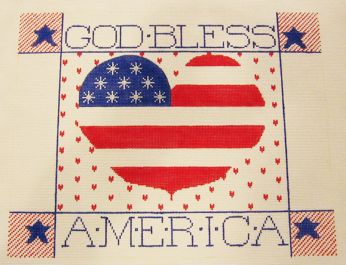 Needlepoint God Bless Canvas