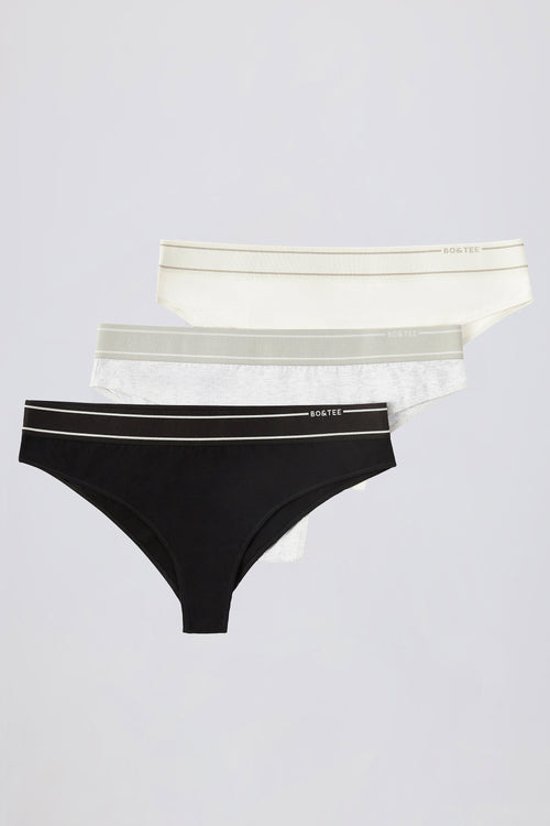High-Waist Cheeky Briefs Bundle in Multi
