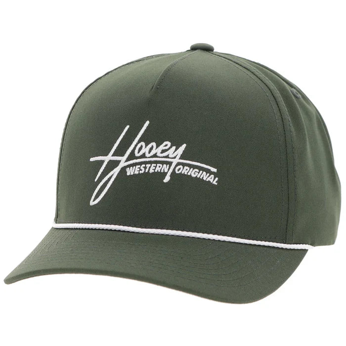 Hooey "Mark Out" Green with White Stitching Hat