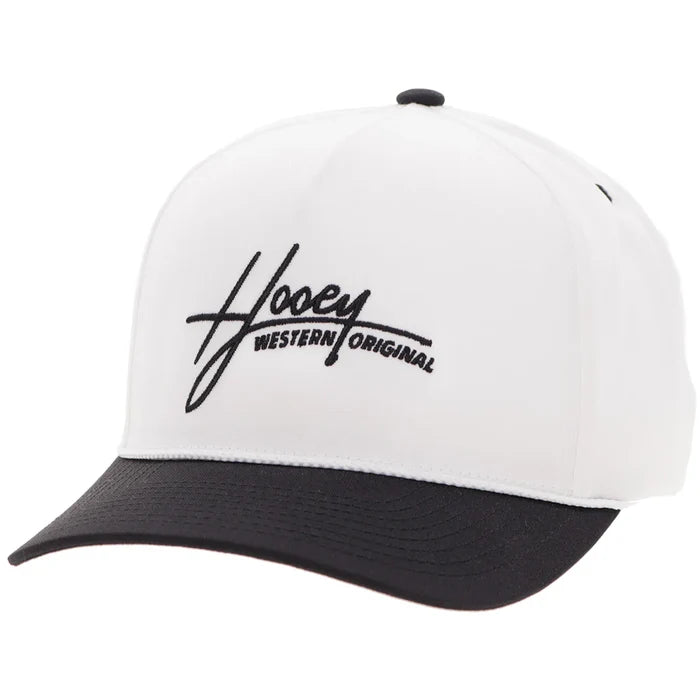 Hooey "Mark Out" White with Black Stitching Hat