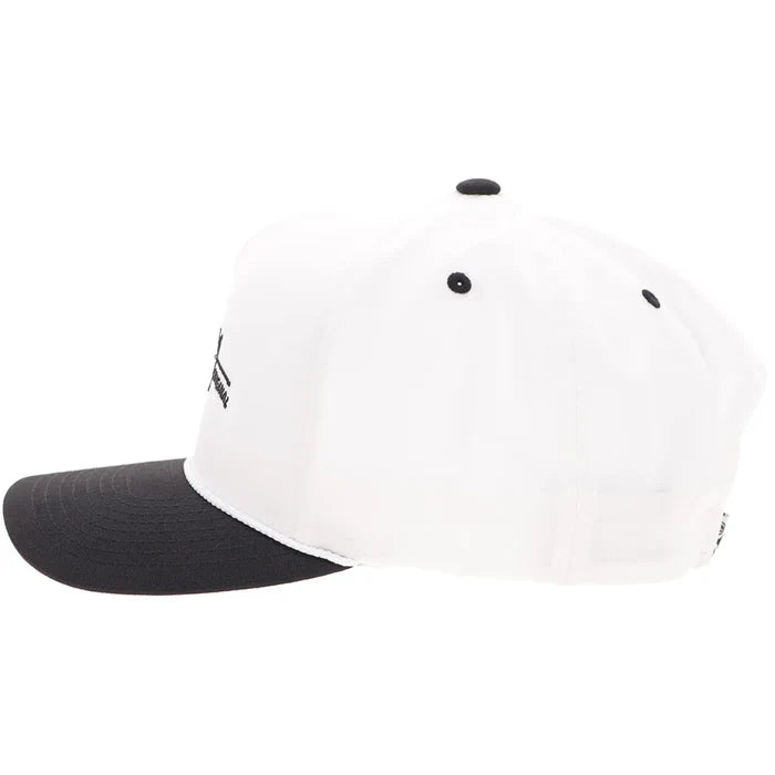 Hooey "Mark Out" White with Black Stitching Hat