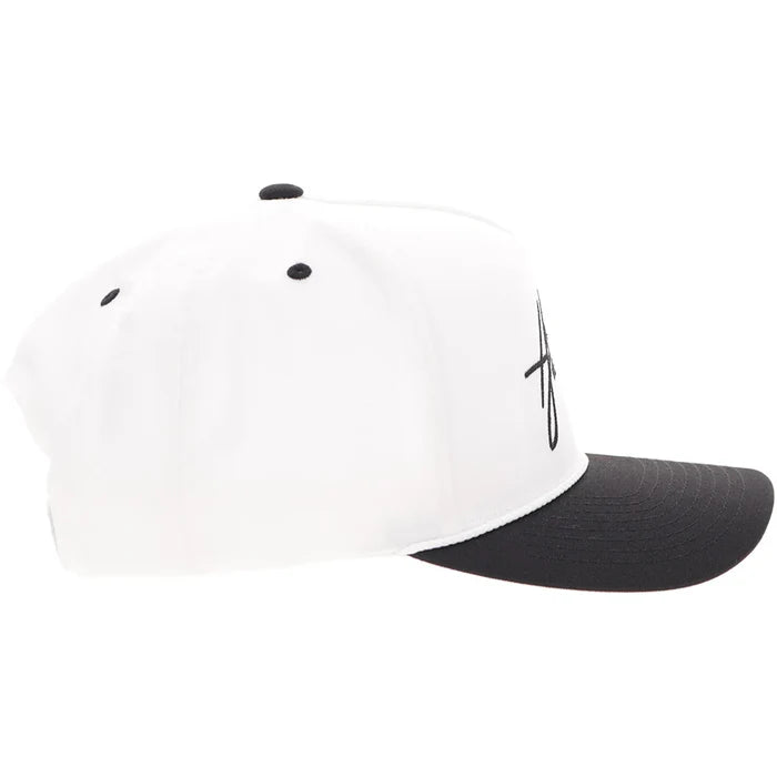 Hooey "Mark Out" White with Black Stitching Hat
